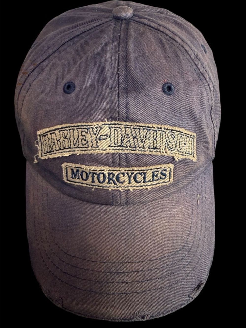 Harley-Davidson Vintage-Style Cap in Faded Blue Adjustable Clasp Rugged